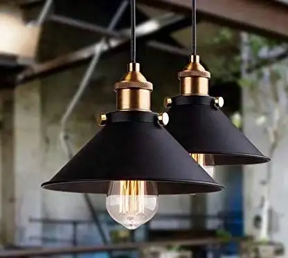 black luxury finished Pendant Lamp Retro Light Ceiling Chandelier Industrial Hanging Lights Dining Room Lighting