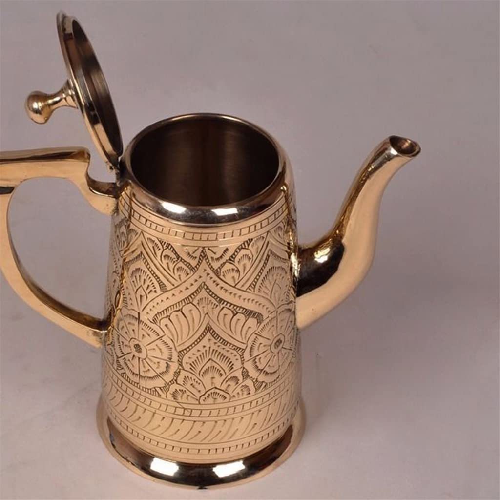 800ML brass coffee pot teapot retro ethnic style copper kettle afternoon tea kitchen living room tea