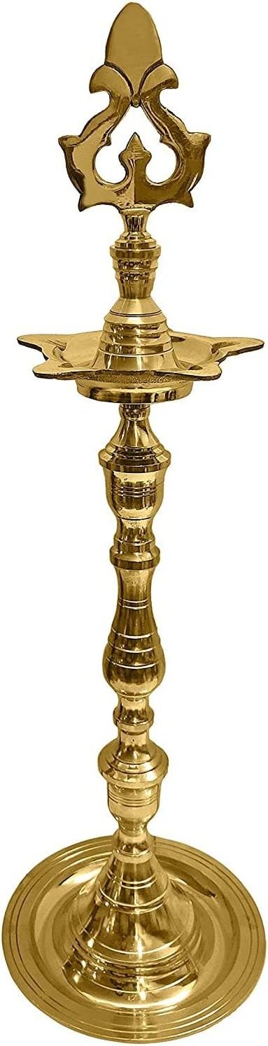 18 Inch Brass Kerala Samai Diwali Deep for Puja Pooja Step Diya Lamp