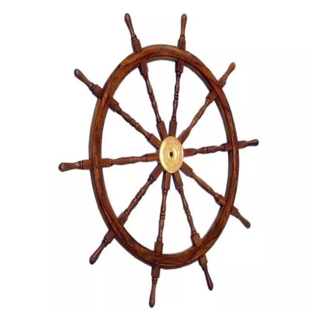 Beautiful Finish 72 Inch Simple Nautical Wooden Ship Wheel For Boat & Ship Steering Wall Hanging Home Door Decor Item