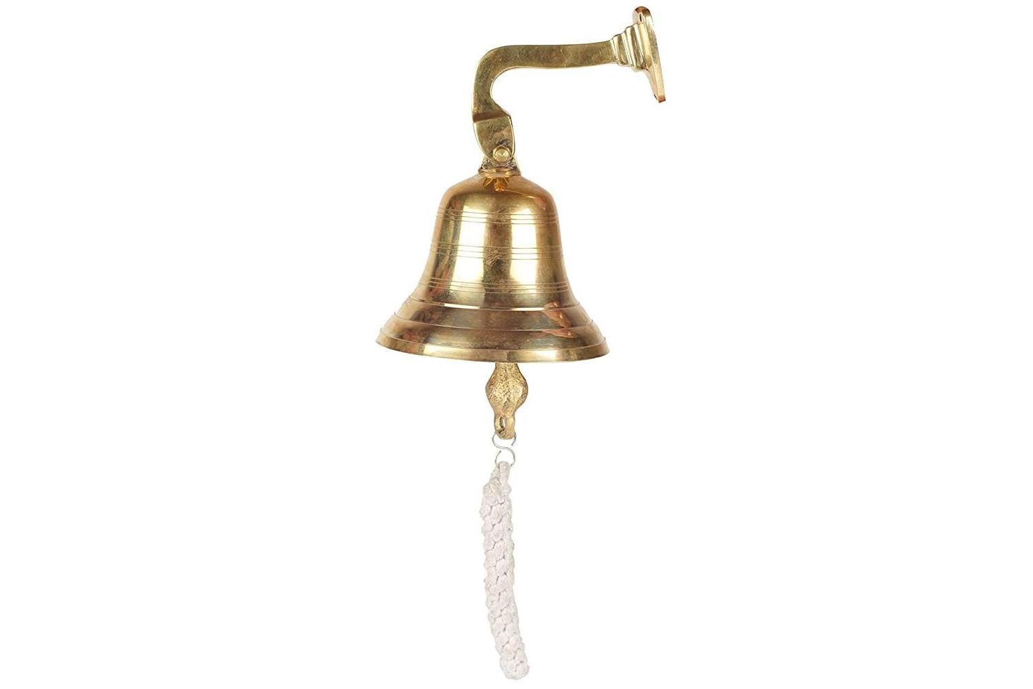 Antique Brass Wall Mount Marine Hanging Ships Bell Nautical Home Decor Door Bell