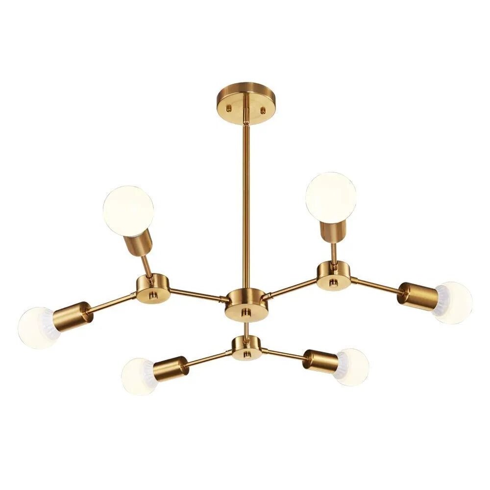 Chandelier Brass Antique Polished Chandelier 6 Light(Ac)