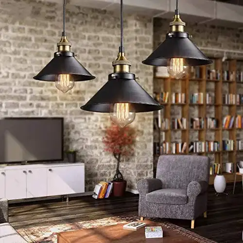 black luxury finished Pendant Lamp Retro Light Ceiling Chandelier Industrial Hanging Lights Dining Room Lighting