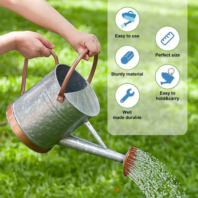 multi-functional Gallon Watering Can for Outdoor Plants - Metal Watering Can for Outdoor Plants House Plant Watering Can