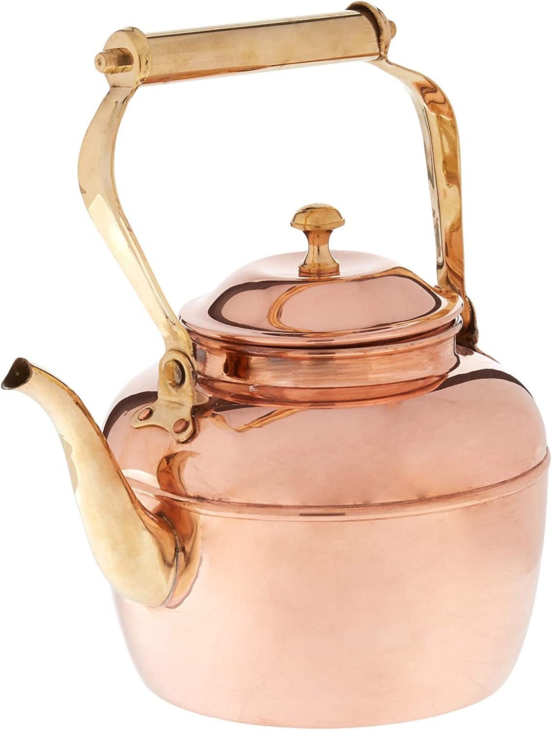 By Adiba Nautical Copper Teapot Copper Kettle Copper Tea Kettle 13 Liters (Bright)