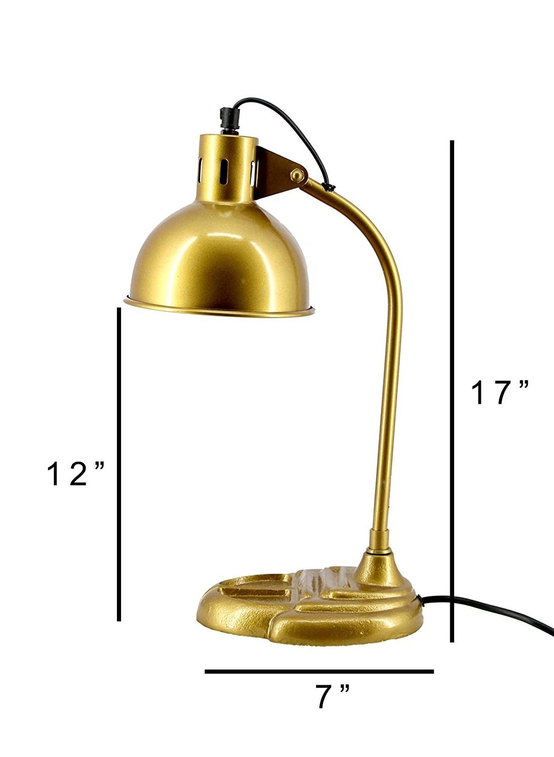 Adjustable Head Table Lamp Brass Antique for Study Room, Office,