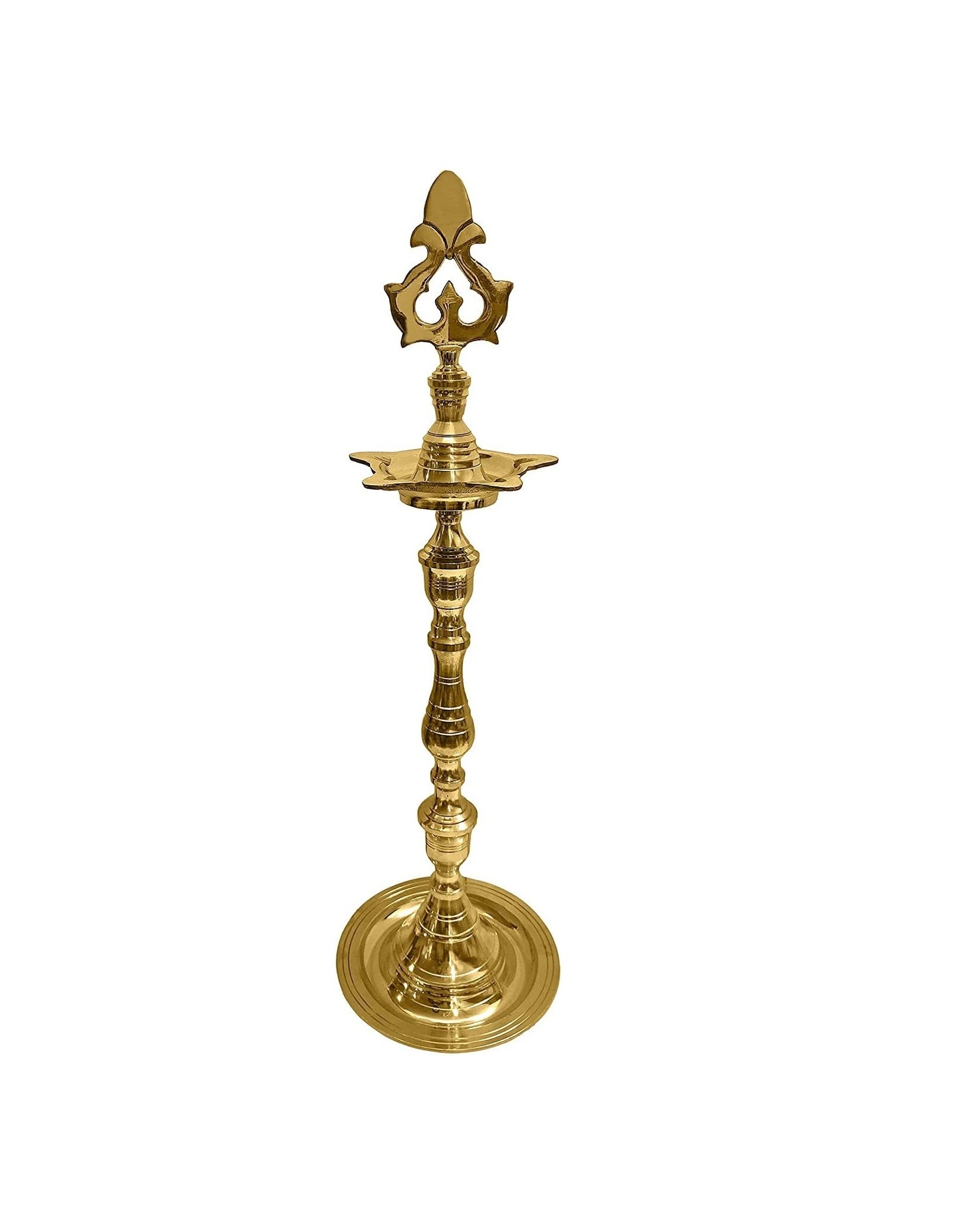 18 Inch Brass Kerala Samai Diwali Deep for Puja Pooja Step Diya Lamp