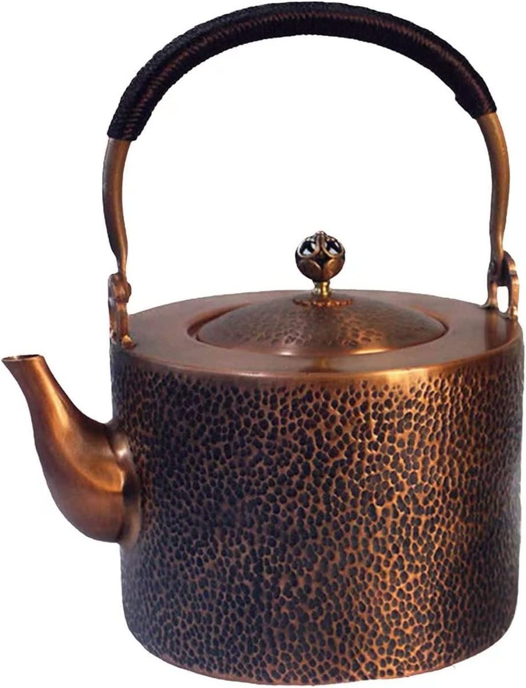 Handmade Copper Tea Kettle for Breakfast and Dinner Serving Tea Maker Strainer Health Benefit Modern Tea Pot