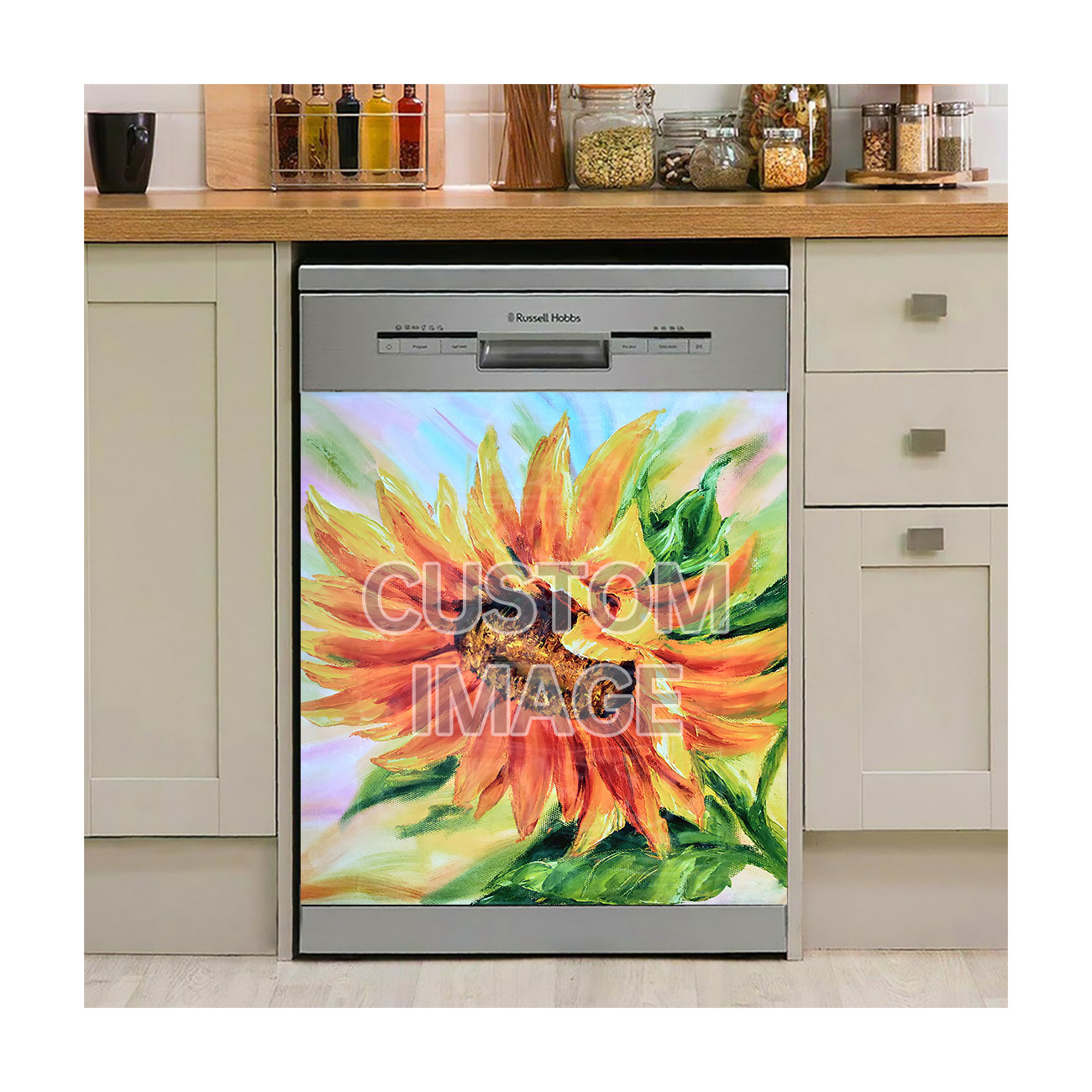 Vinyl Waterproof Home Decoration Dishwasher Door Cover Wholesale Customized Metal Surface Kitchen Decorative Panel Decal