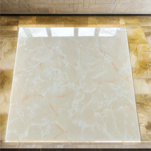 Hot Sale carreaux sol 60x60 cm Glazed Porcelain Tile Modern Yellow Jade Design Glossy Ceramic for Interior Floor Use