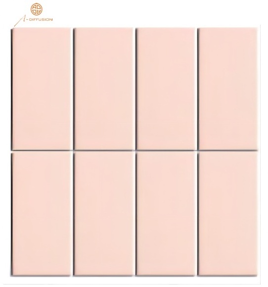 Pink natural wall mosaic matte glazed 68x136mm mosaic indoor wall tile decorative porcelain ceramic mosaic tiles 278x284mm