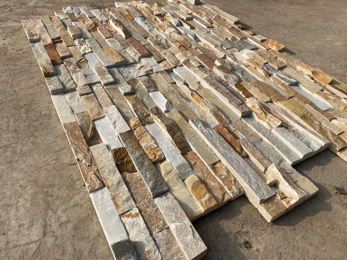 3d Luxury 150x600 cultural stone decorative exterior outdoor natural stone wall panel tiles