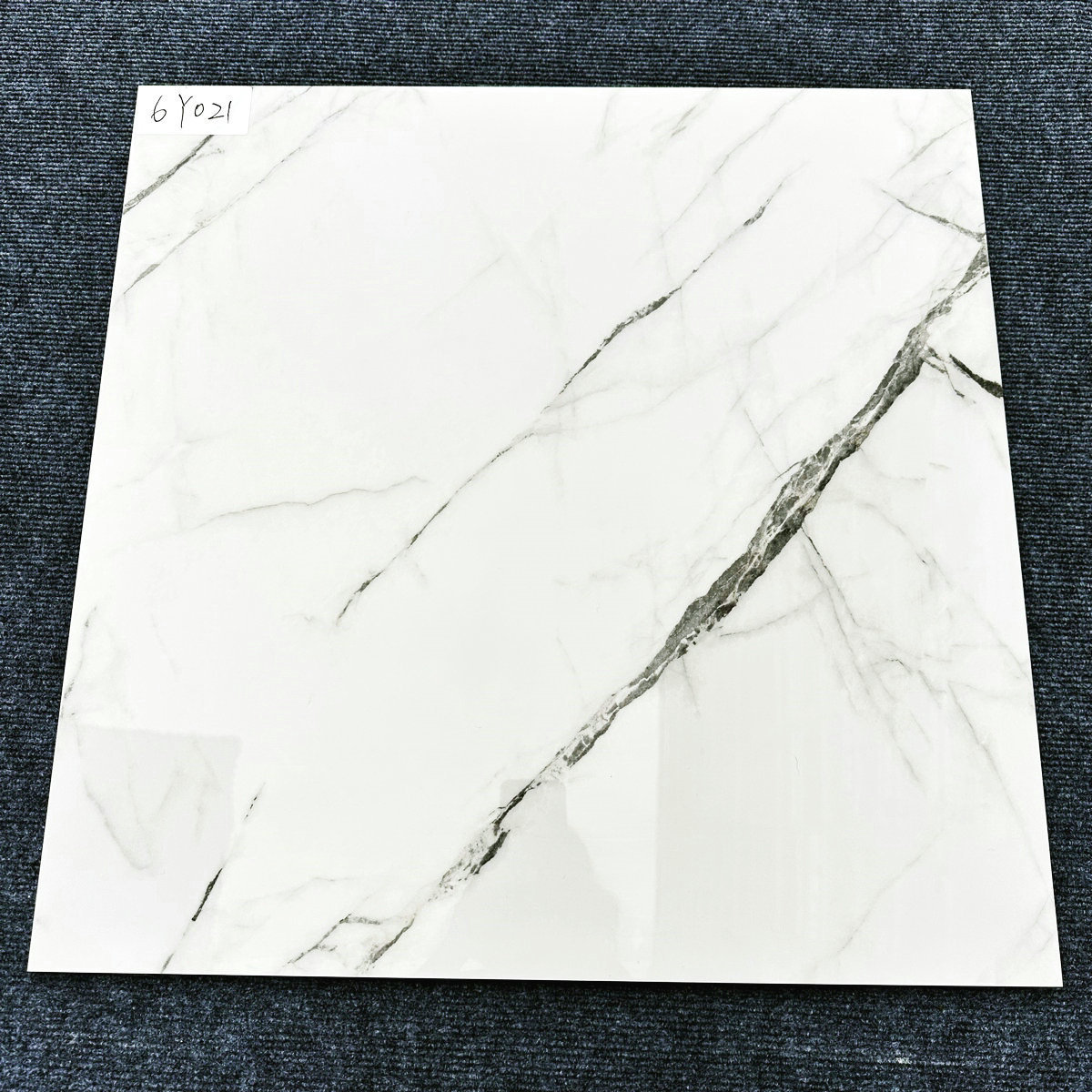 Marble Carreaux Look Living Room Bedroom Glazed Polished Porcelain Tiles 60x60cm White Modern Interior Wall Tiles Rustic Tiles