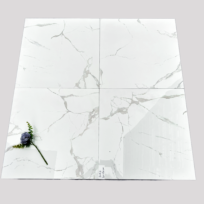 60x60,60x120,80x80cm Carrara White Ceramic Tiles Modern Marble Look Flooring Glazed Surface High Quality Porcelain Tile Warranty