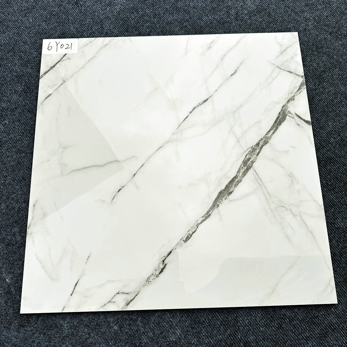 Marble Carreaux Look Living Room Bedroom Glazed Polished Porcelain Tiles 60x60cm White Modern Interior Wall Tiles Rustic Tiles