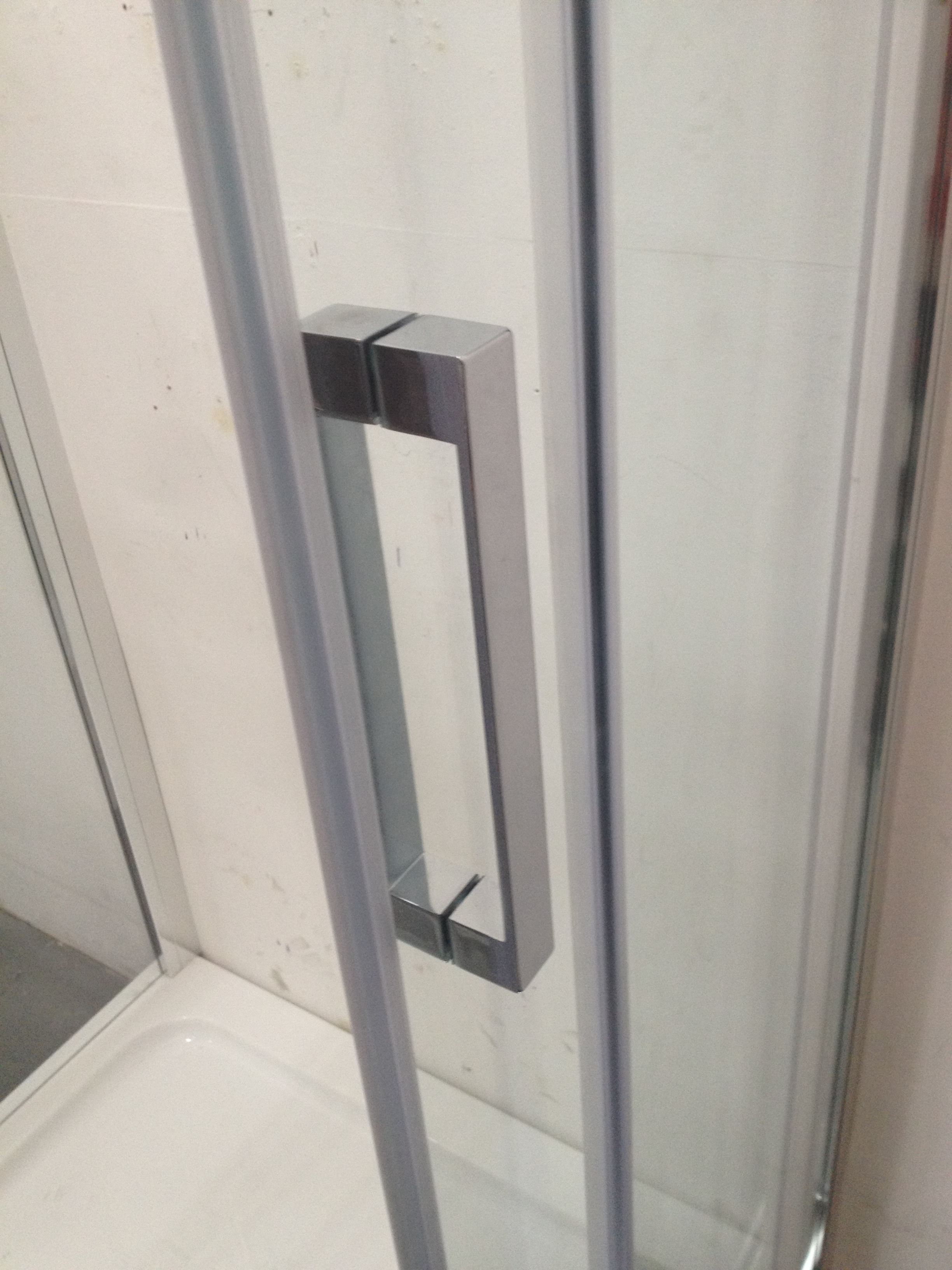 6mm Double Rollers Corner Enter Bathroom Glass Doors Shower Tray and Shower Set with Frame Tempered Glass Clear/frosted Glass