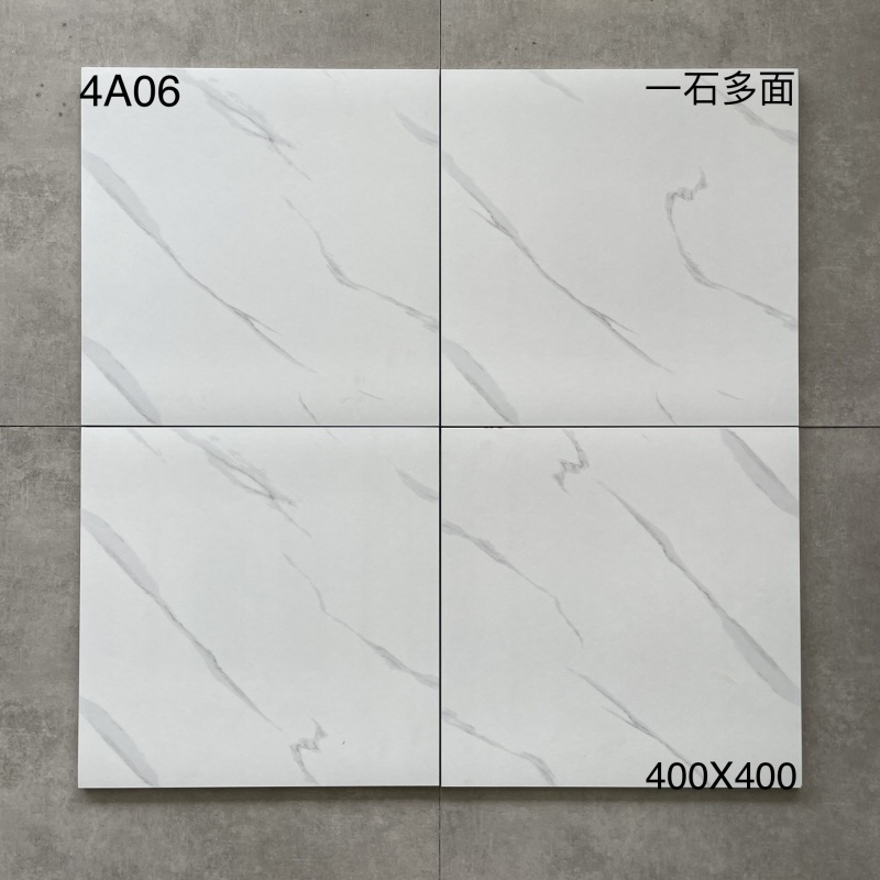 Antique Matte 400*400mm Glazed Cement Non-Slip Tiles Modern Rustic Stone Texture for Interior for Bathroom Balcony Room Flooring