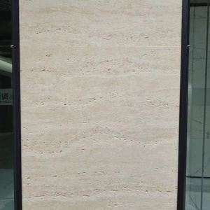 60x60 60X120 75x150 White Beige Super Travertine Floor Porcelain Tiles Antibacterial Interior Wall Tiles for Apartment Use