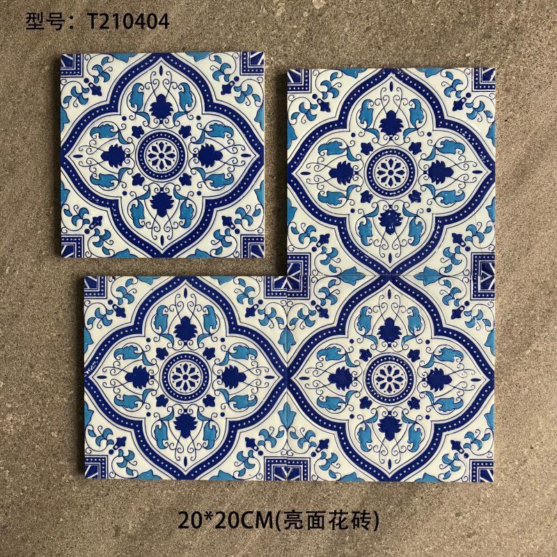 Classic 8x8 Art Handmade Wall Floor Tiles 200x200mm Ceramic Porcelain Acid-Resistant Bathroom Kitchen Exterior Graphic Design