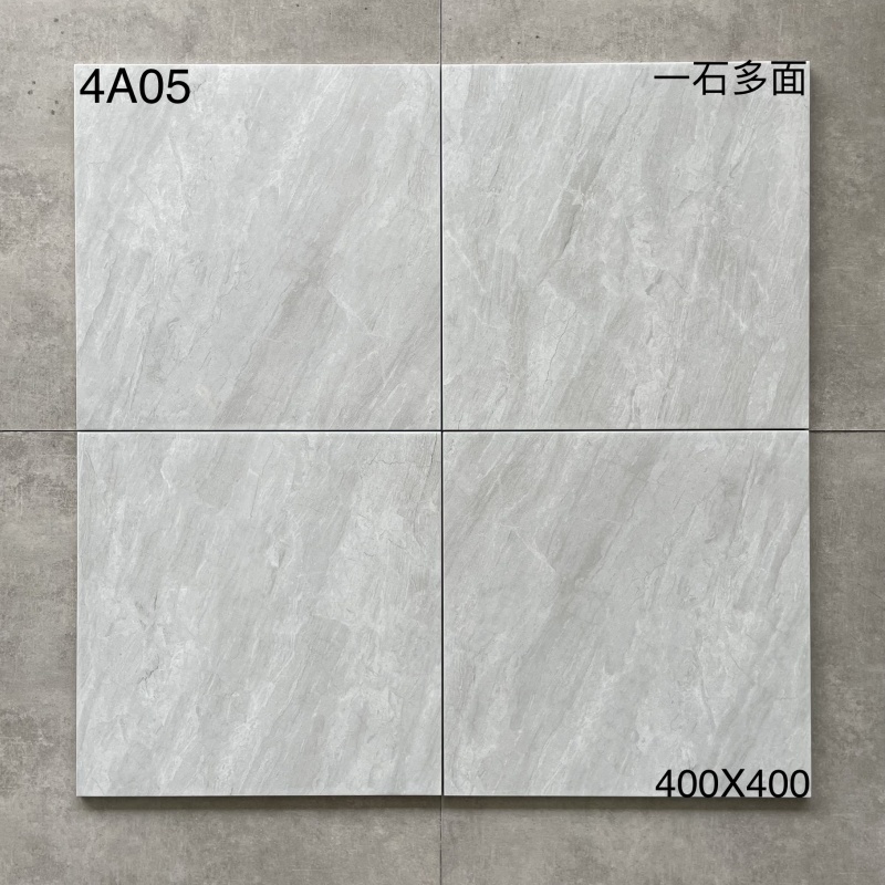 Antique Matte 400*400mm Glazed Cement Non-Slip Tiles Modern Rustic Stone Texture for Interior for Bathroom Balcony Room Flooring