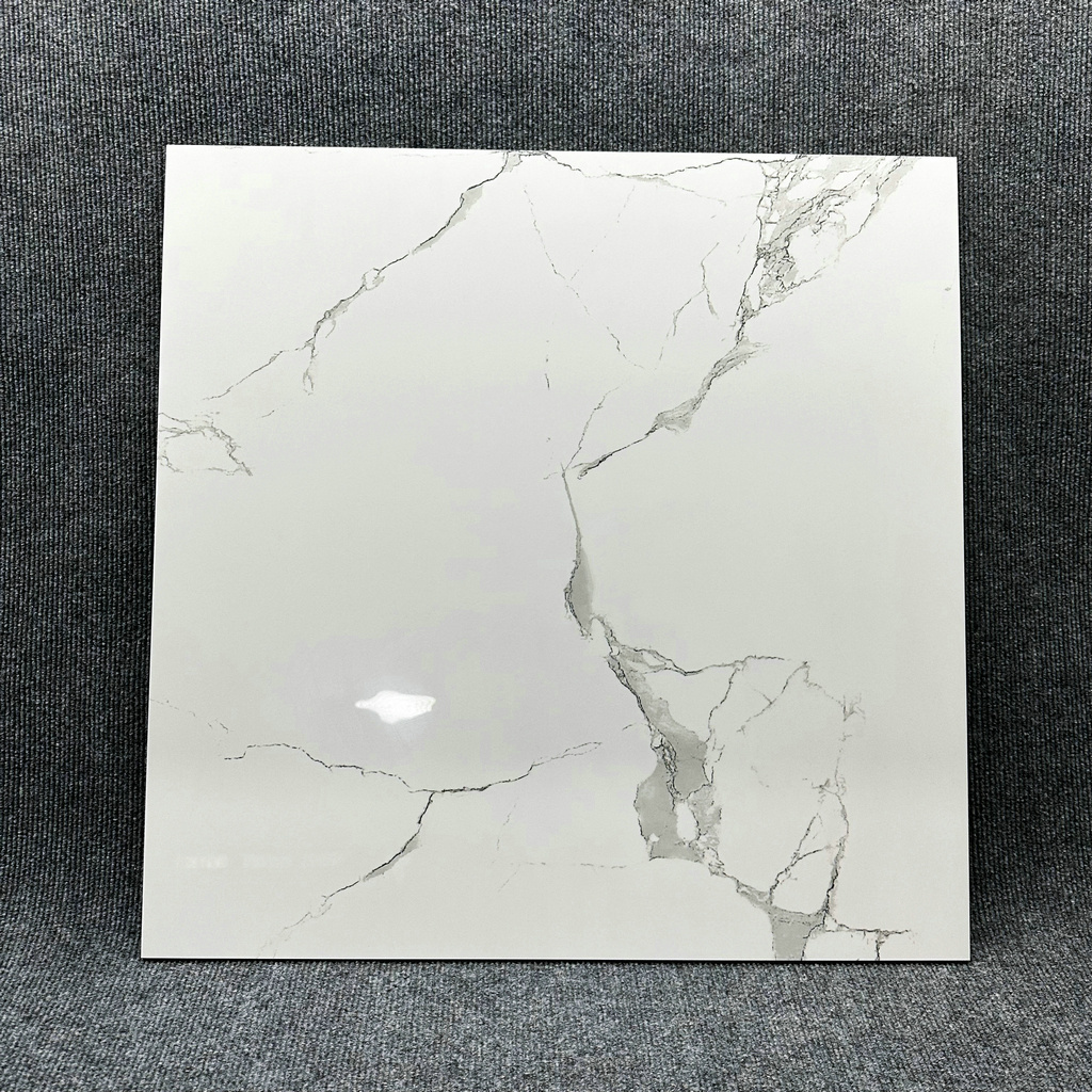 60x60,60x120,80x80cm Carrara White Ceramic Tiles Modern Marble Look Flooring Glazed Surface High Quality Porcelain Tile Warranty