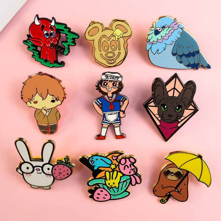 Manufacturer wholesale designer cute metal crafts badge gifts hard custom logo lapel pin enamel pins