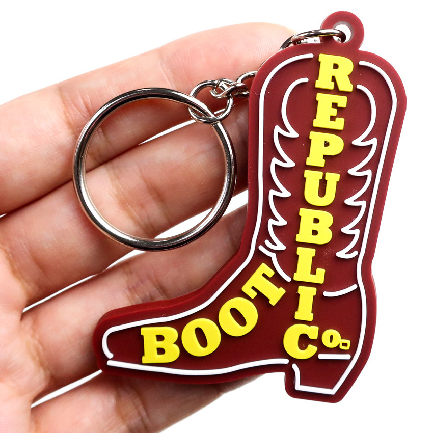 Factory custom mini sneaker silicone keychain 2d pvc shoes keyring rubber key chains wholesale