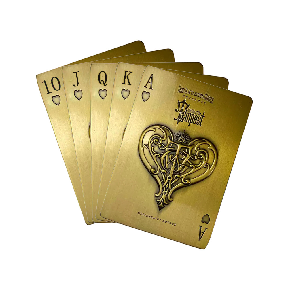 Blank printing souvenir gift business credit game deck poker playing plate custom logo metal card