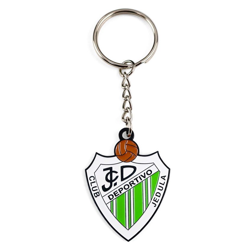 Custom logo promotional personalized baseball soccer metal key chain keychain for engraving