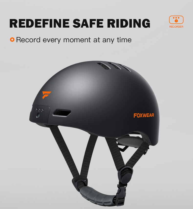 2022 Hot Selling Bike Helmet Video Recorder Camera Personal Protective Helmet Electric Scooter BT Safety Helmet Bike