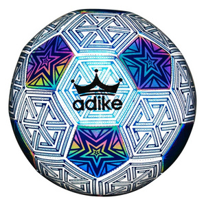 adike wholesale custom glow the dark luminous football soccer ball luminous football night reflective football