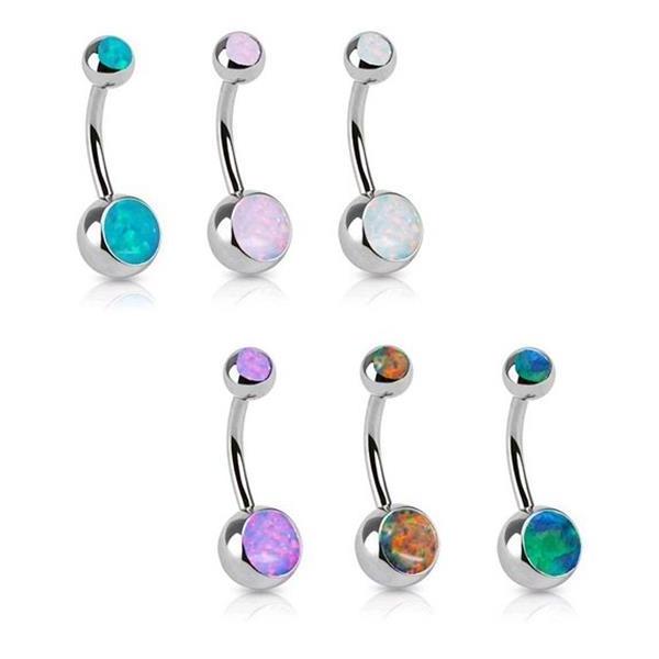 Best selling navel ring piercing surgical steel gem belly button ring wholesale