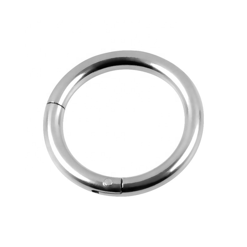 Fashion body jewelry 14g seamless stainless steel hinged segment clicker nose ring