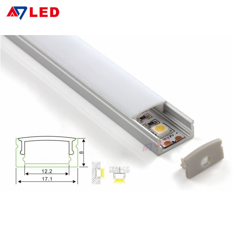 Shenzhen factory recessed corner ceiling step surface mount led aluminum profile for led strip light