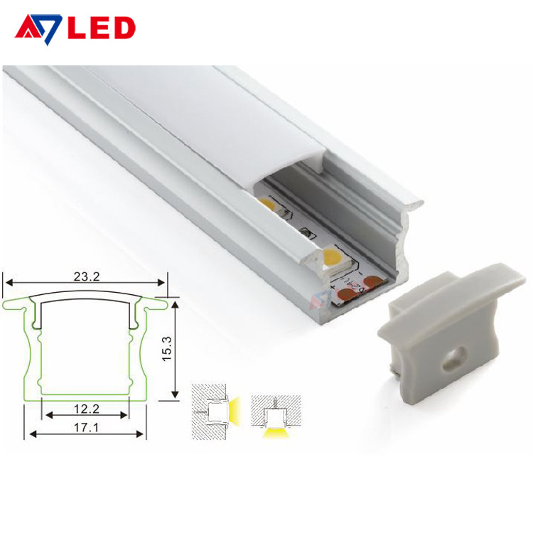 Shenzhen factory recessed corner ceiling step surface mount led aluminum profile for led strip light