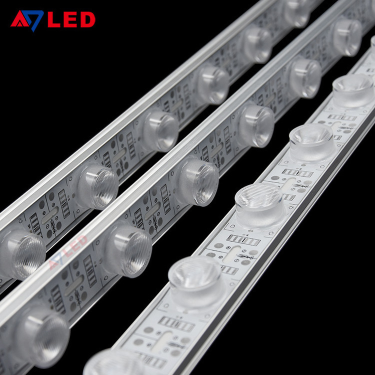 High power 12v smd3030 28.8w/m edge lit aluminium led Hard strip for double side light box