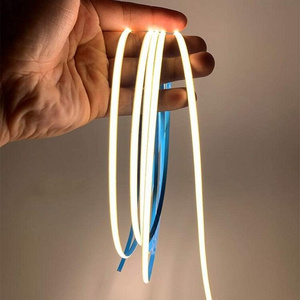 Super Slim Width 3MM 4.5MM Bendable LED Tape 12V Dotless Flip Chip FOB COB strip led 3000k Ultra Thin Flexible Strip LED Light