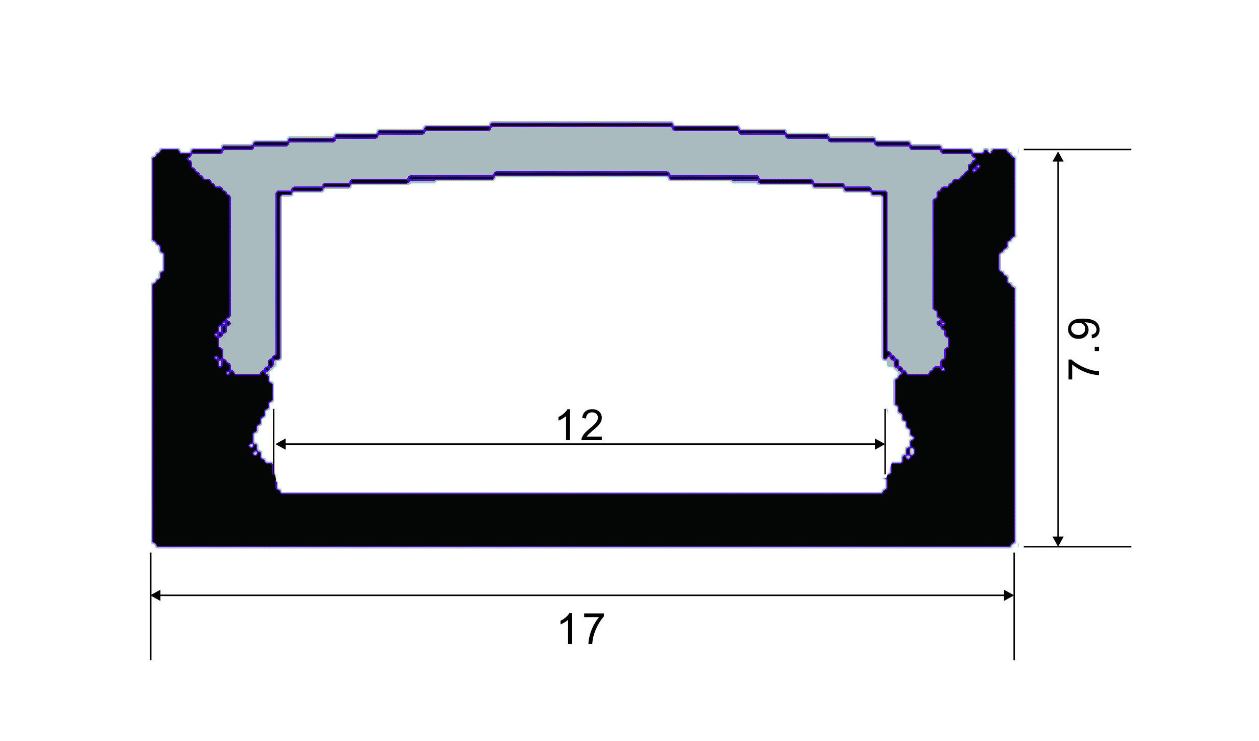 LED aluminum hard bar Light U/V Shaped for 2835 led strip 12V milky/transparent aluminum profiles for decorations