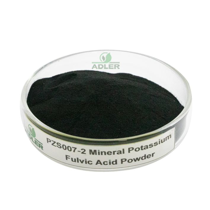 Black Shiny Flake Fulvic Acid Powder Fertilizer Plant Growth Stimulator Potassium Humate Organic Fertilizer