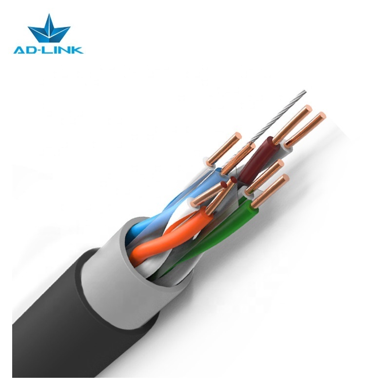 Sftp Shield Cat6 Black Solid Bare Cat6e Copper Outdoor Pvc Pe 1000ft 305m 100m 23awg Wooden Reel Network Cable