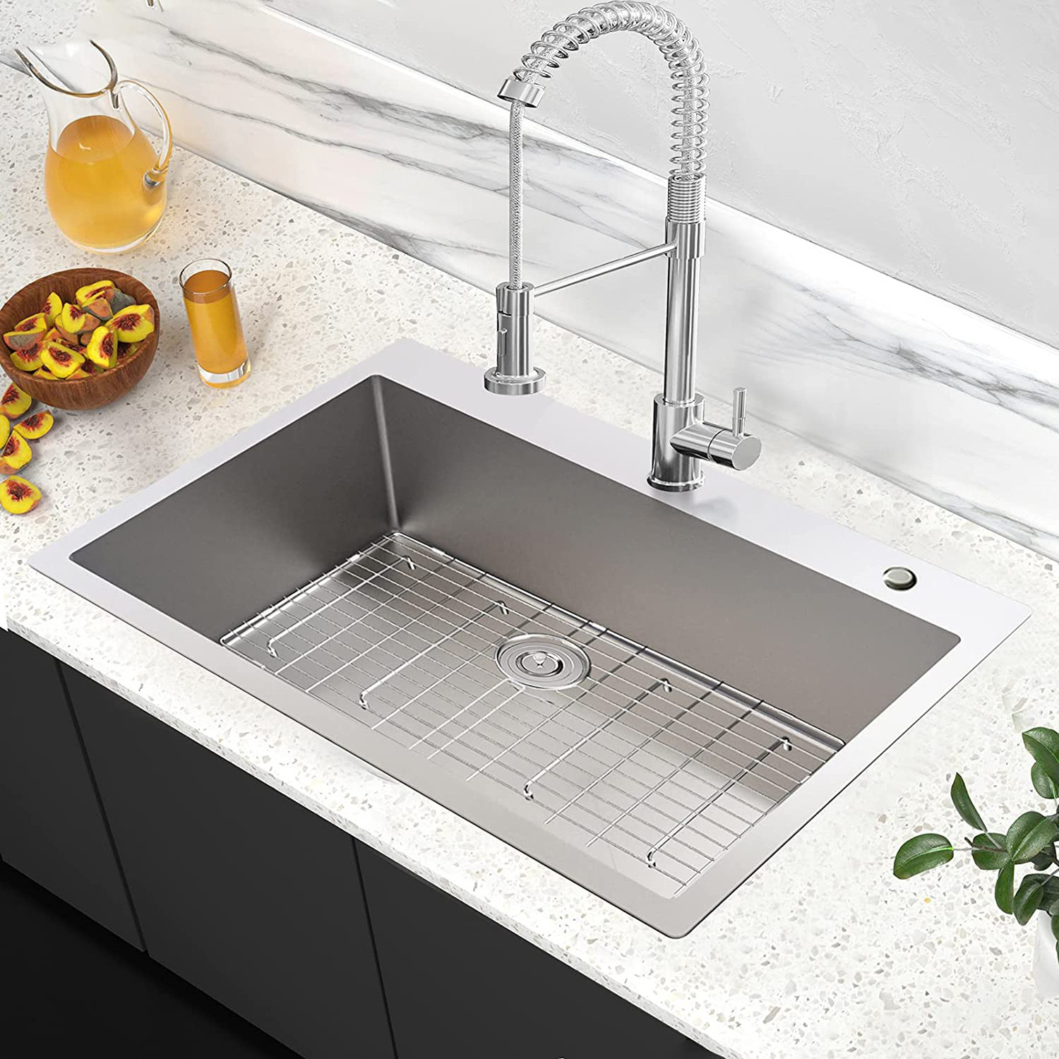 304 Stainless Steel Handmade Above Mount Under Mount Single Bowl Kitchen Sinks For The Kitchen