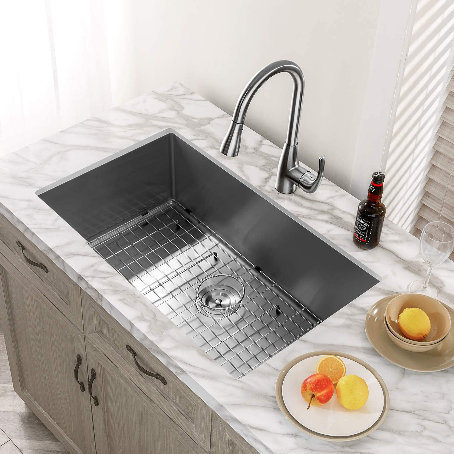 304 Stainless Steel Handmade Above Mount Under Mount Single Bowl Kitchen Sinks For The Kitchen