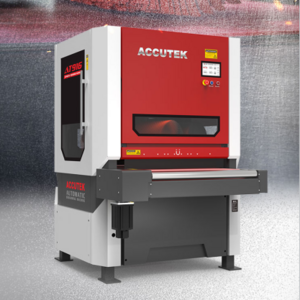 ACCUTEK AT916 touch screen operation stainless steel polishing equipment plc perforated sheet deburring machine for thin metal