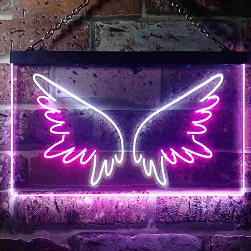 Free-Custom-design  Let's Party Neon Lights LED Neon sign  wings noen light