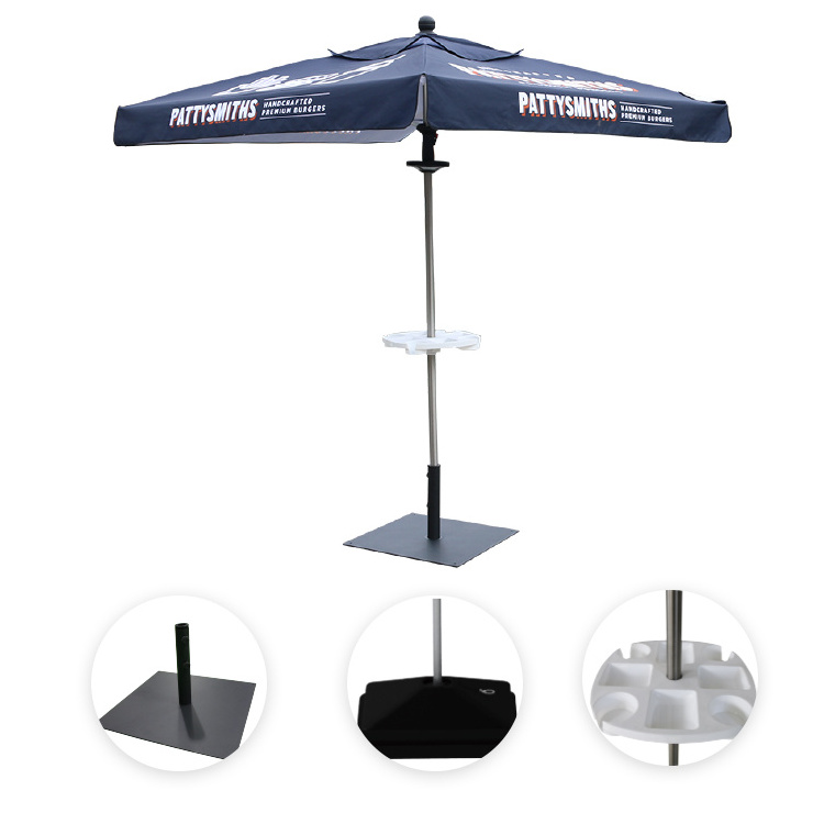 Custom Print Large Promotional Outdoor Patio Umbrellas With Stand