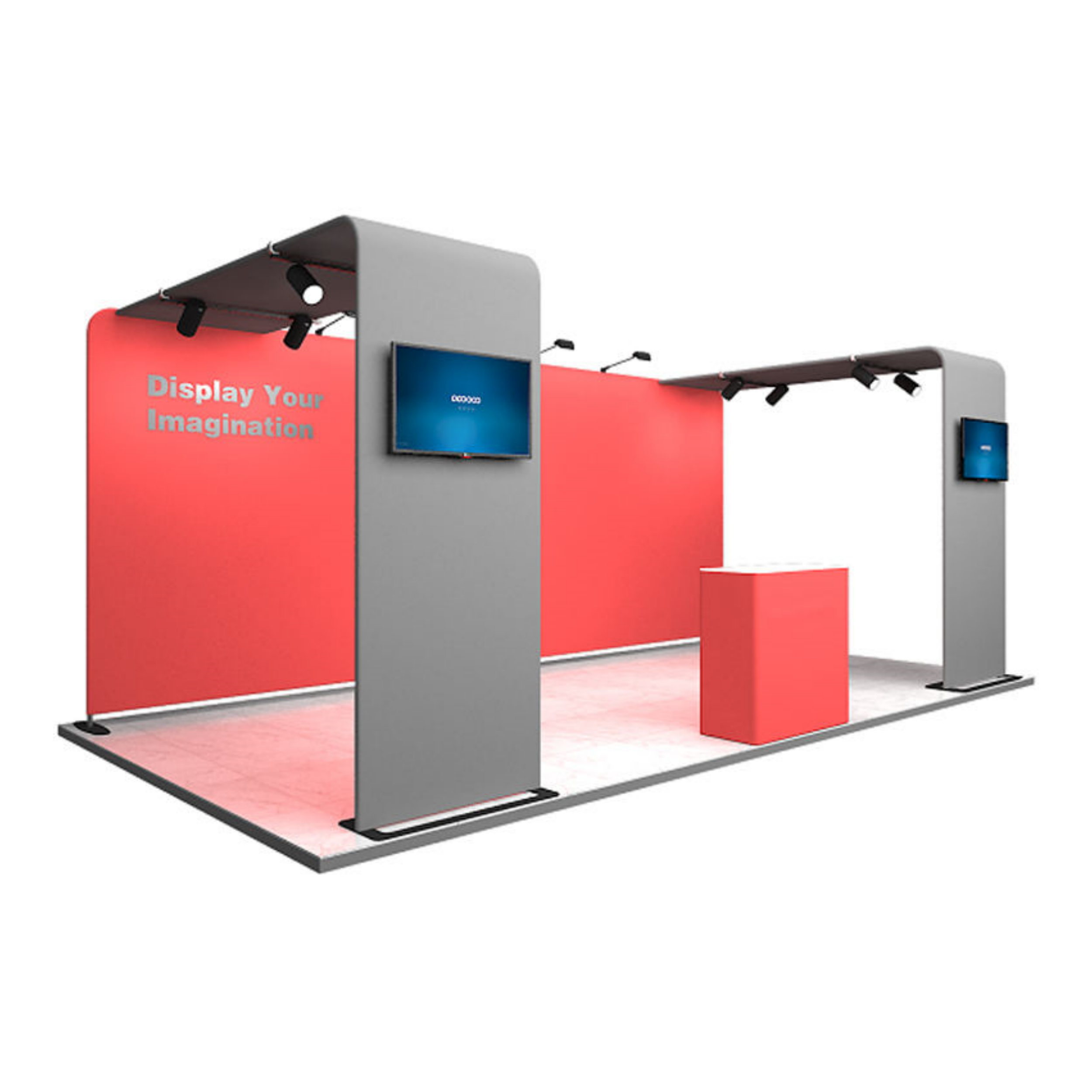 Stock available aluminum custom logo TE-19F-BW33004 model printing 3x3 size exhibition stand trade show 10x10 display booth