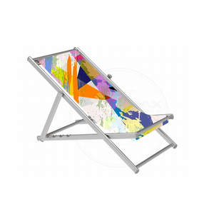 Outdoor Leisure  customized LOGO Portable  Folding Aluminum frame  Beach deck Sling Chair