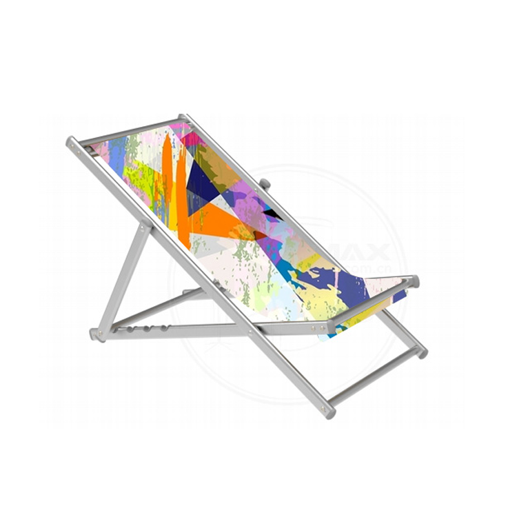 New customization portable outdoor aluminum beach lounge chair recliner low seat foldable backpack beach chair without printing