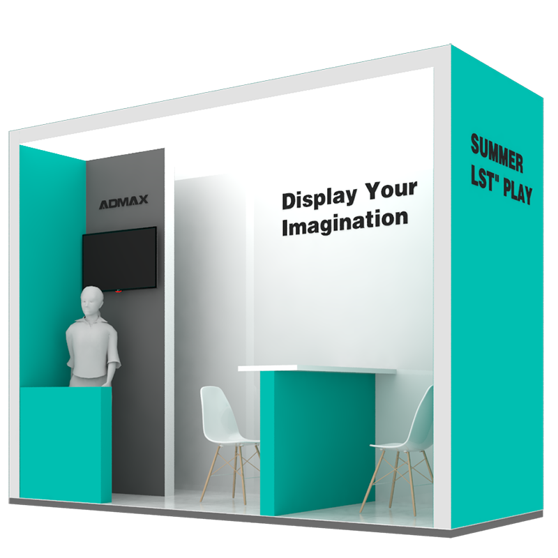 morden design 3x3 6x6 Aluminum Exhibition SEG LED booth stand aluminum slatwall display trade show booth