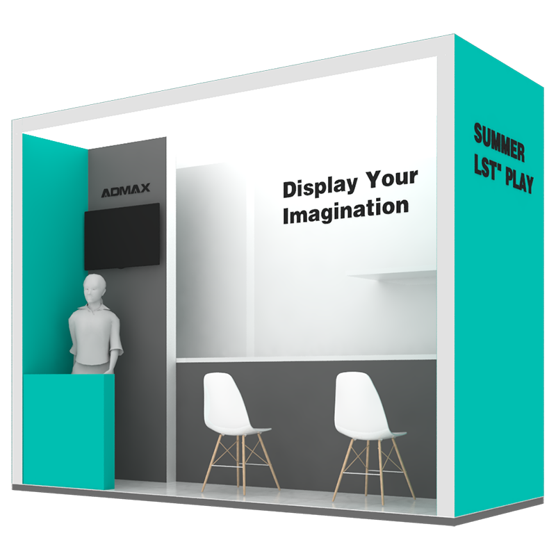 morden design 3x3 6x6 Aluminum Exhibition SEG LED booth stand aluminum slatwall display trade show booth